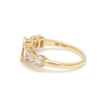 Diamond S Letter Ring
