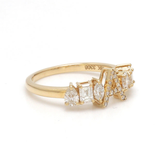 Diamond A Letter Ring