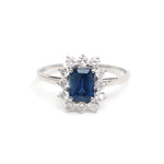 Blue Sapphire Diamond Ring