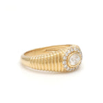 Diamond Oval With Diamond Pinky Ring