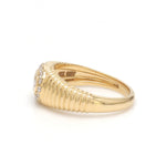 Diamond Oval With Diamond Pinky Ring