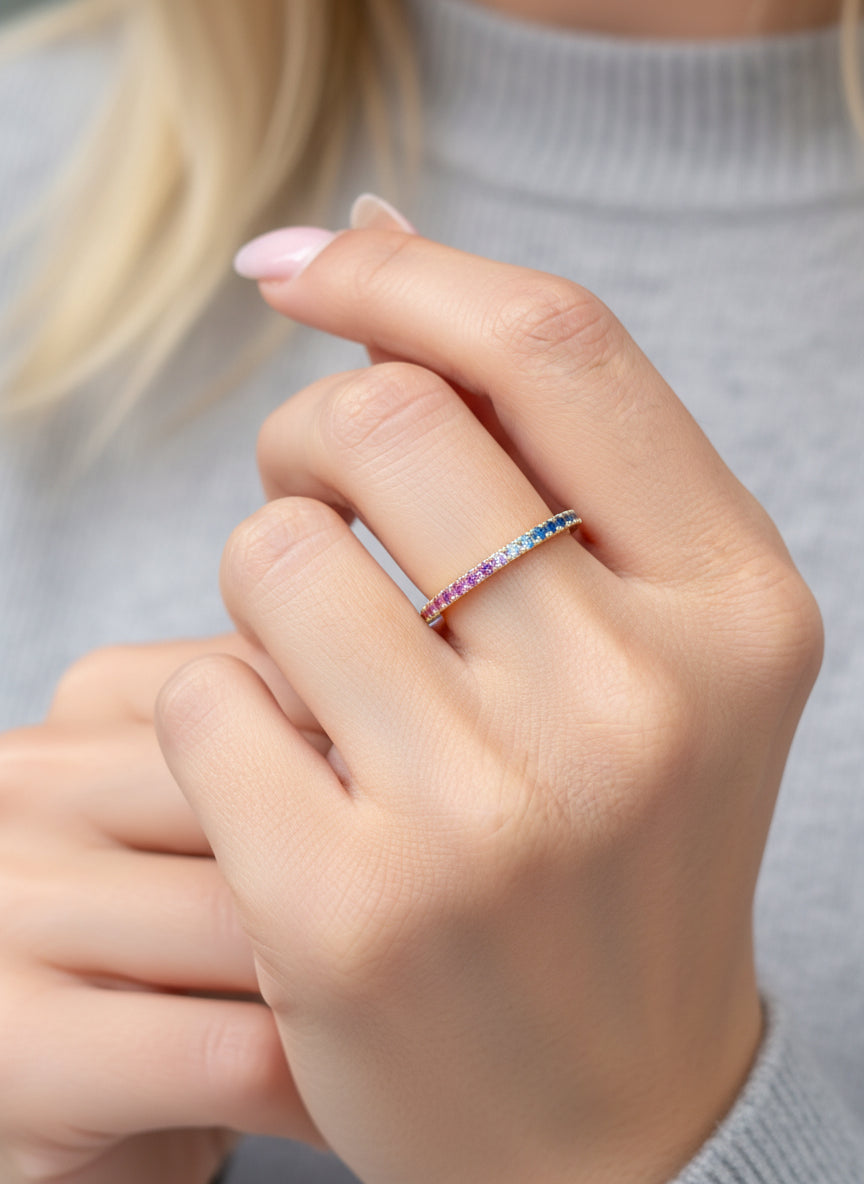 Rainbow Sapphire Ring