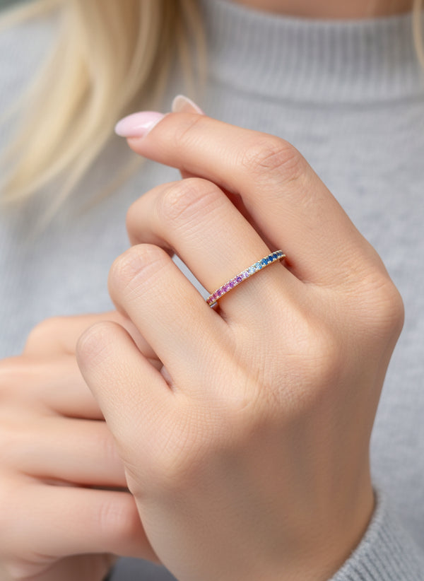 Rainbow Sapphire Ring