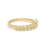Yellow Diamond Half Ring