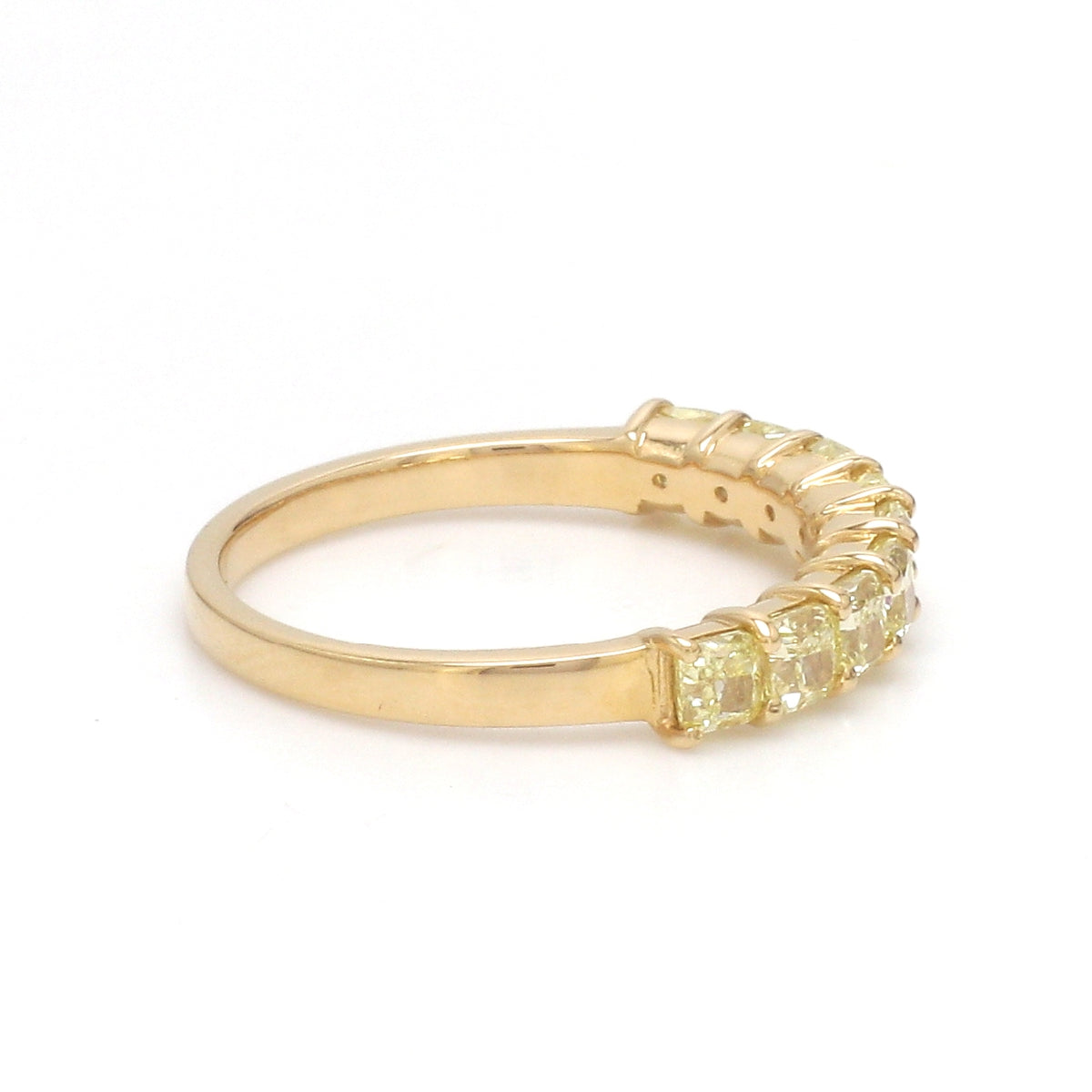 Yellow Diamond Half Ring