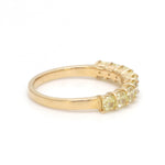 Yellow Diamond Half Ring