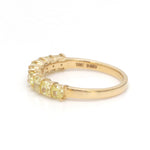 Yellow Diamond Half Ring