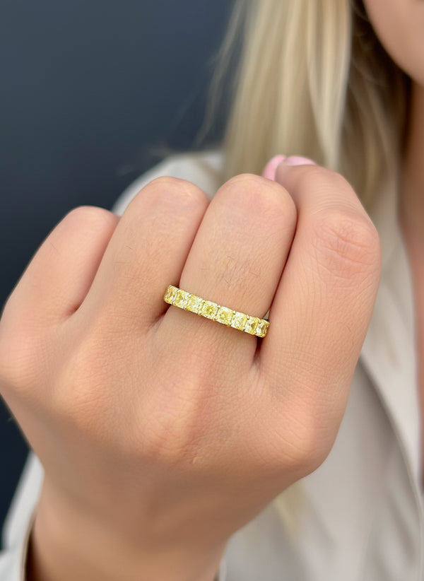 Yellow Diamond Half Ring