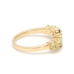 Yellow Diamond A Letter Ring