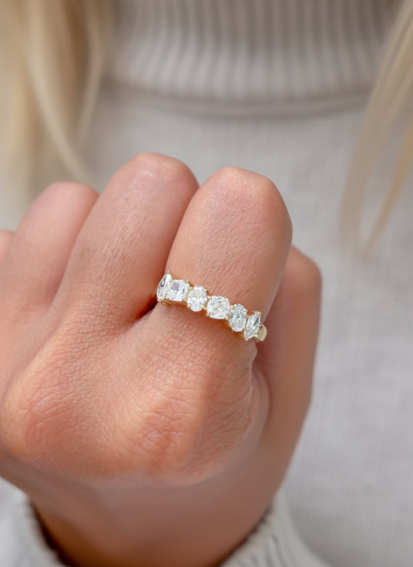 Lab Grown Diamond Mix Shape Half Ring