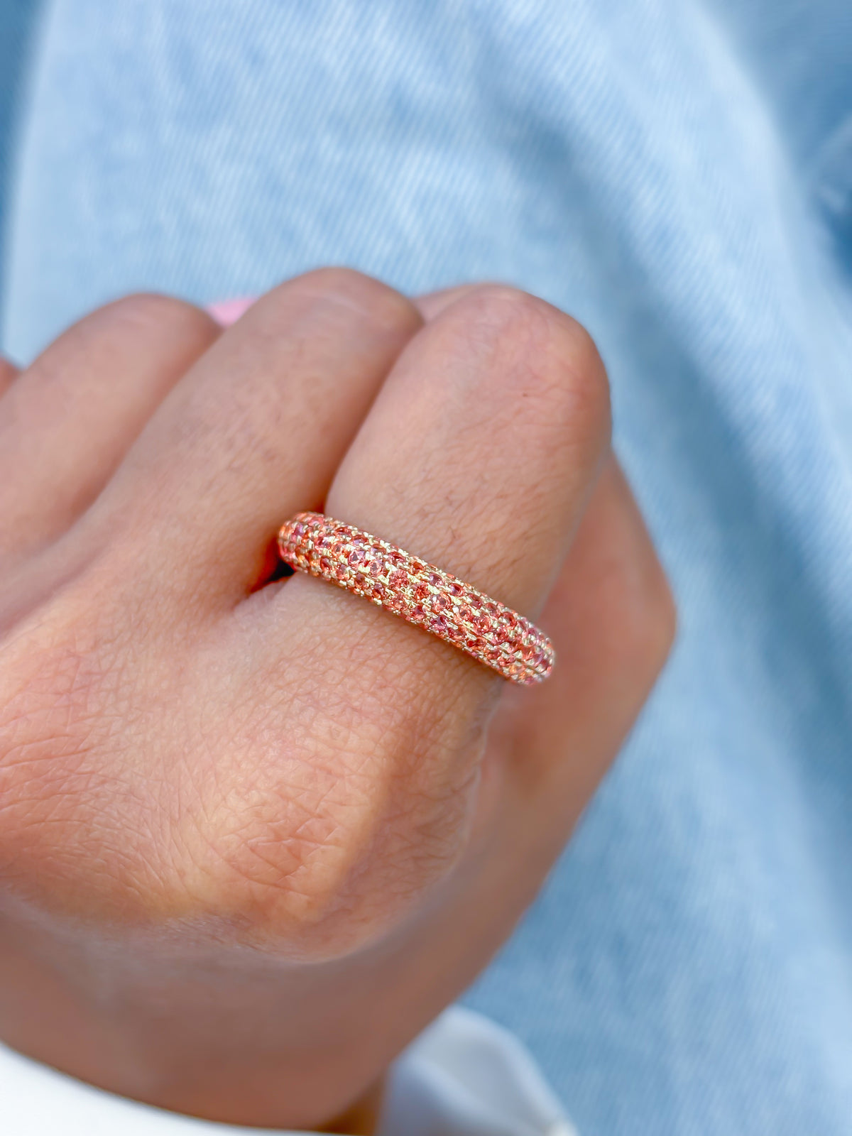 Orange Sapphire Ring