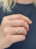 Lab Grown Diamond Heart Wave Ring