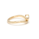 Lab Grown Diamond Oval Bezel Set Wave Ring
