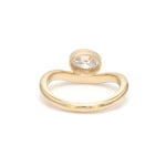 Lab Grown Diamond Oval Bezel Set Wave Ring