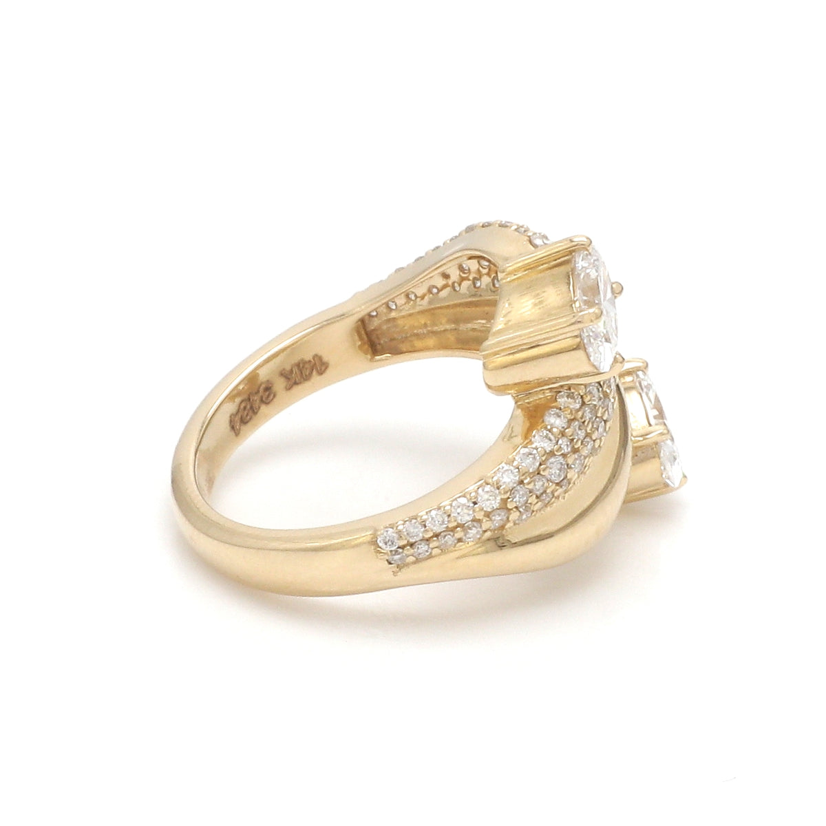 Lab Grown Diamond Oval Round Wave Ring