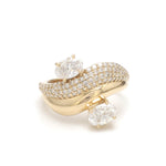 Lab Grown Diamond Oval Round Wave Ring