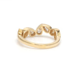 Diamond Pear Bezek Set Half Ring