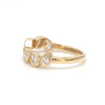 Diamond Pear Bezek Set Half Ring