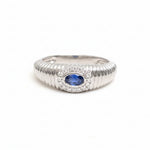 Blue Sapphire Diamond Ring