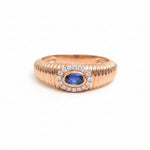 Blue Sapphire Diamond Ring