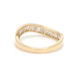 Diamond Baguette Chennal Setting Half Wave Ring