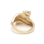 Lab Grown Diamond Pear Round Wave Ring