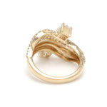 Lab Grown Diamond Cushion Round Wave Ring