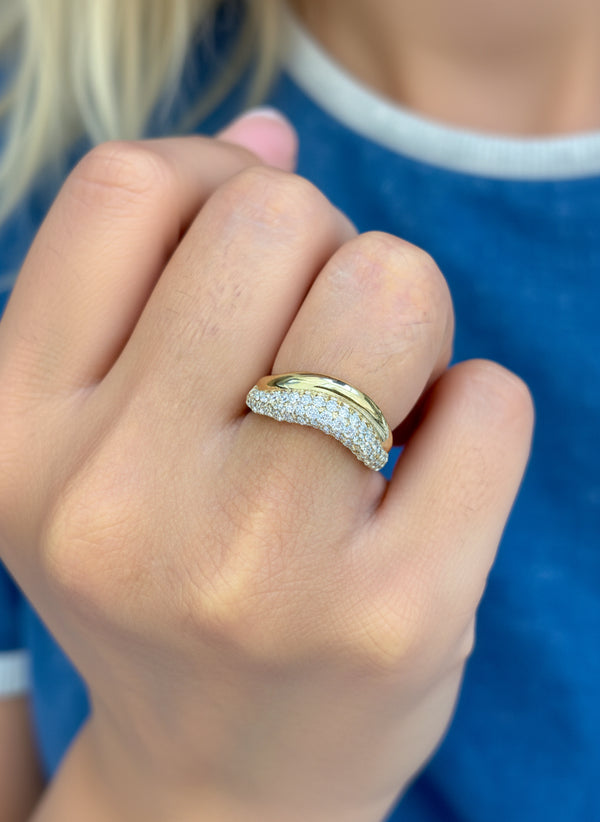 Lab Grown Diamond Round Wave Ring