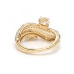 Diamond Pear Oval With Round Wave Ring