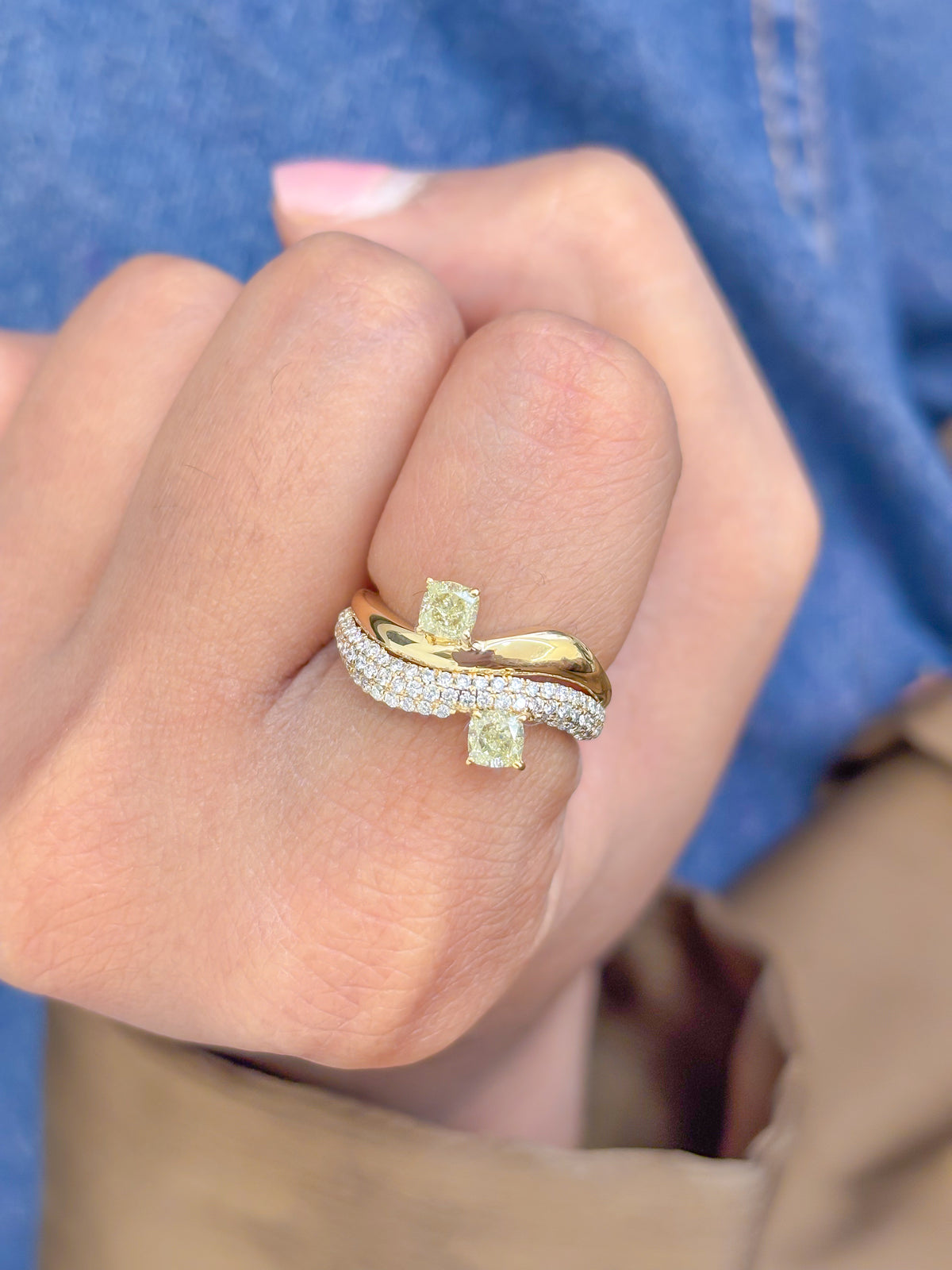 Yellow Diamond Diamond Ring