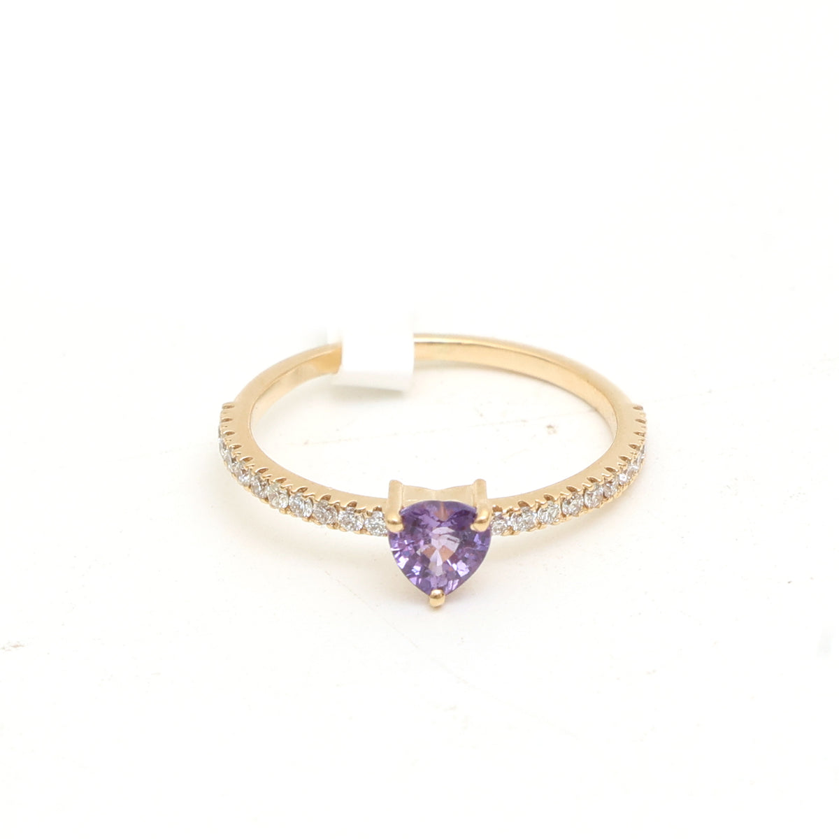 Pink Sapphire Diamond Ring