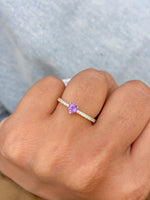 Pink Sapphire Diamond Ring
