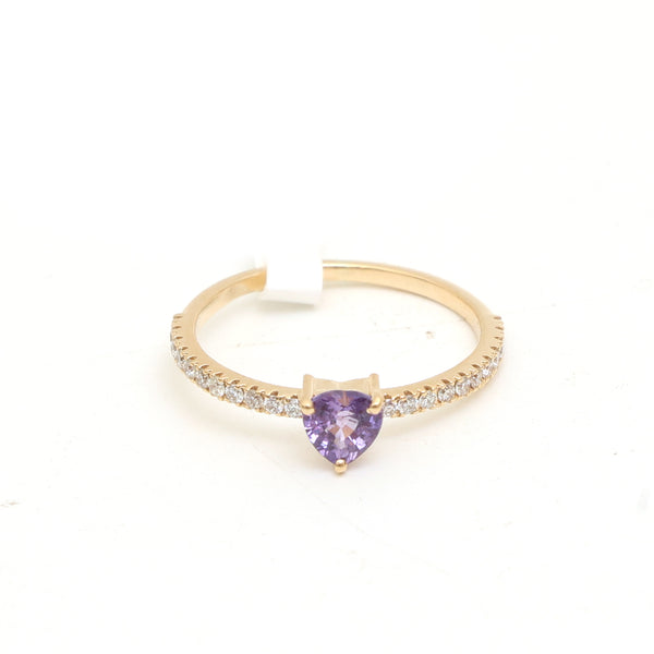 Pink Sapphire Diamond Ring