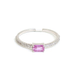 Pink Sapphire Diamond Ring