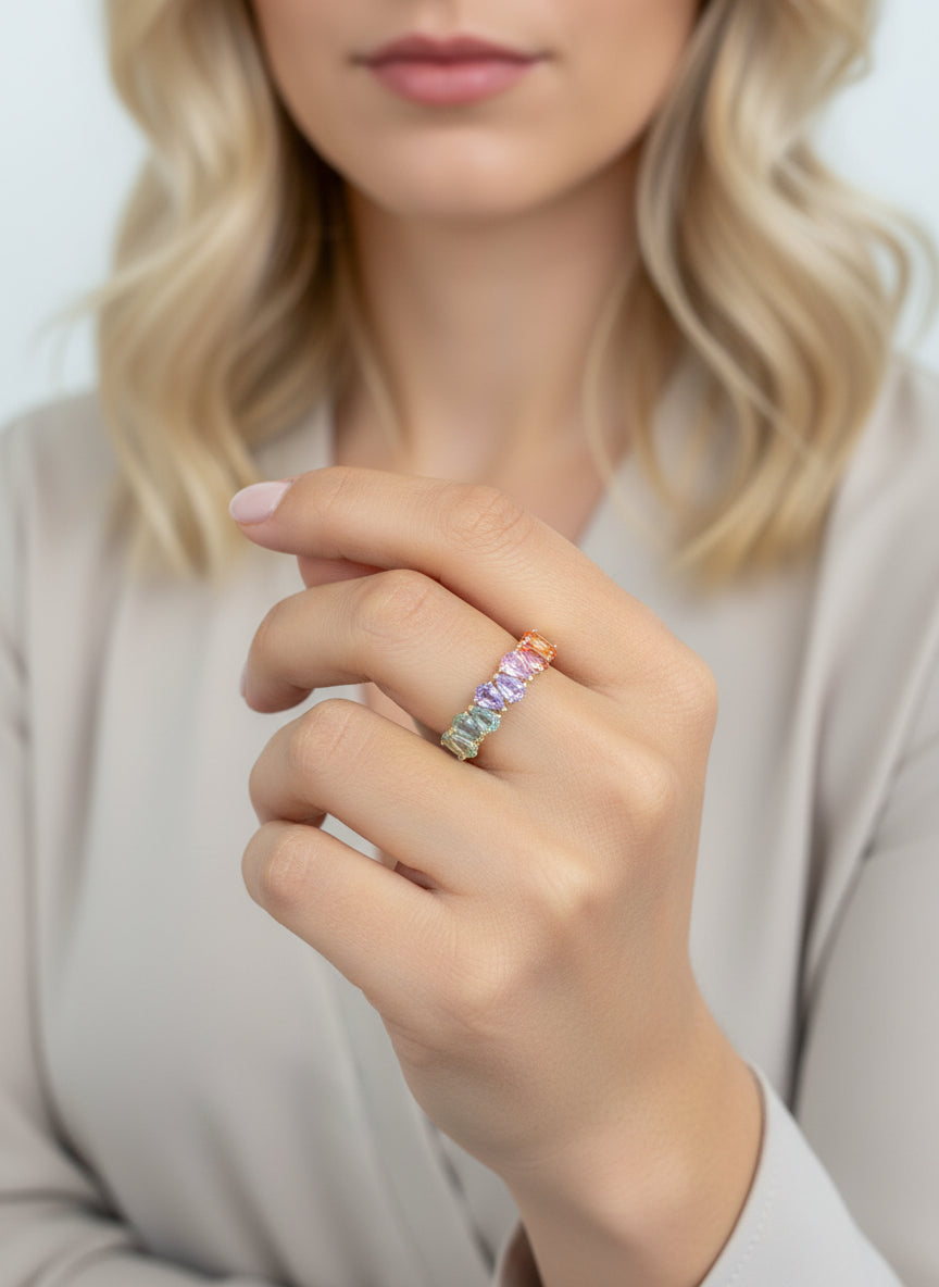 Rainbow Sapphire Ring