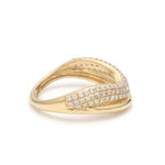 Diamond Round Wave Ring