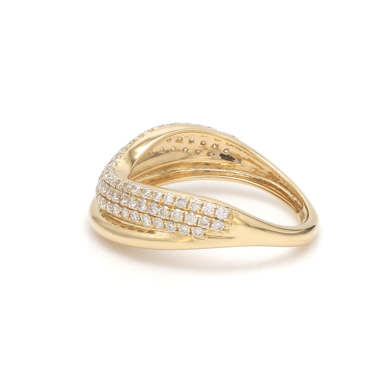 Diamond Round Wave Ring