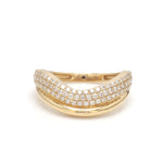 Diamond Round Wave Ring