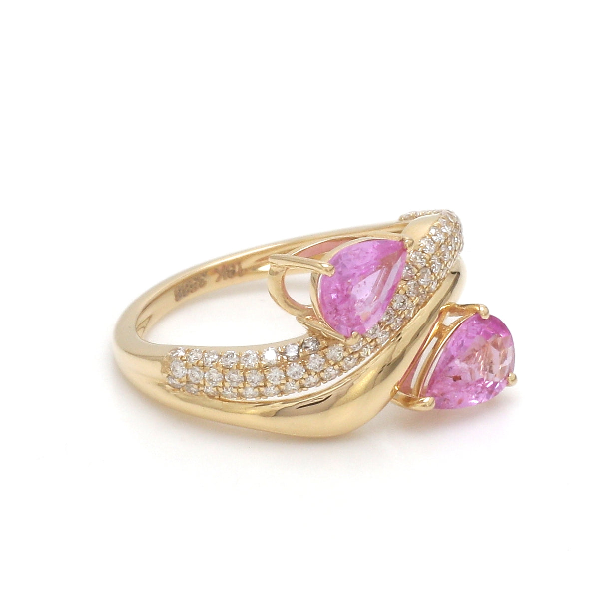 Diamond Pink Sapphire Ring