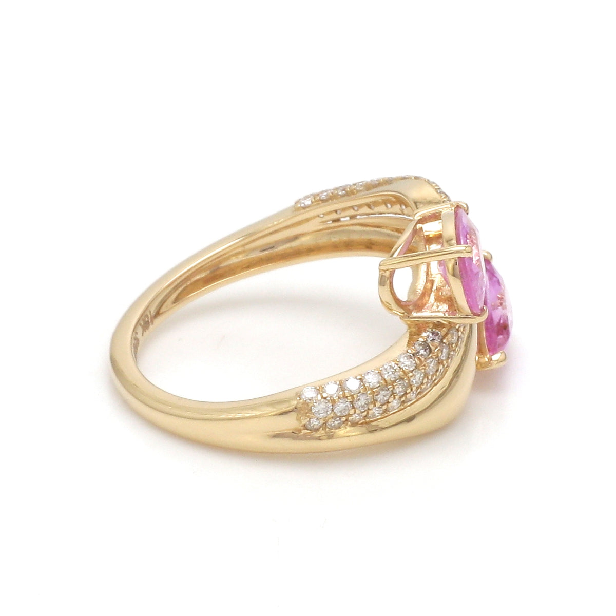 Diamond Pink Sapphire Ring