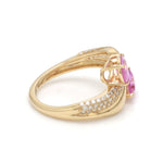 Diamond Pink Sapphire Ring