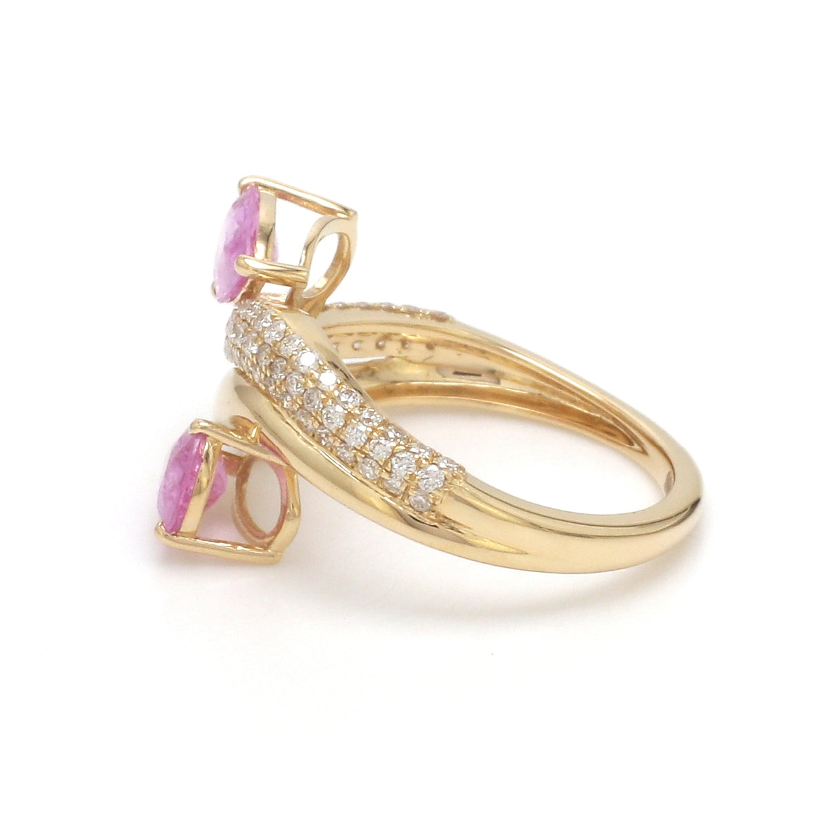 Diamond Pink Sapphire Ring