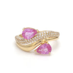 Diamond Pink Sapphire Ring
