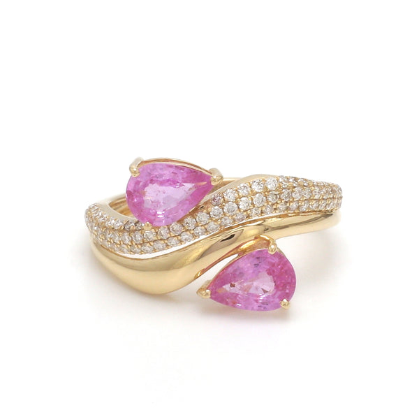 Diamond Pink Sapphire Ring