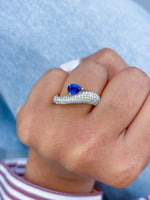 Blue Sapphire Diamond Ring