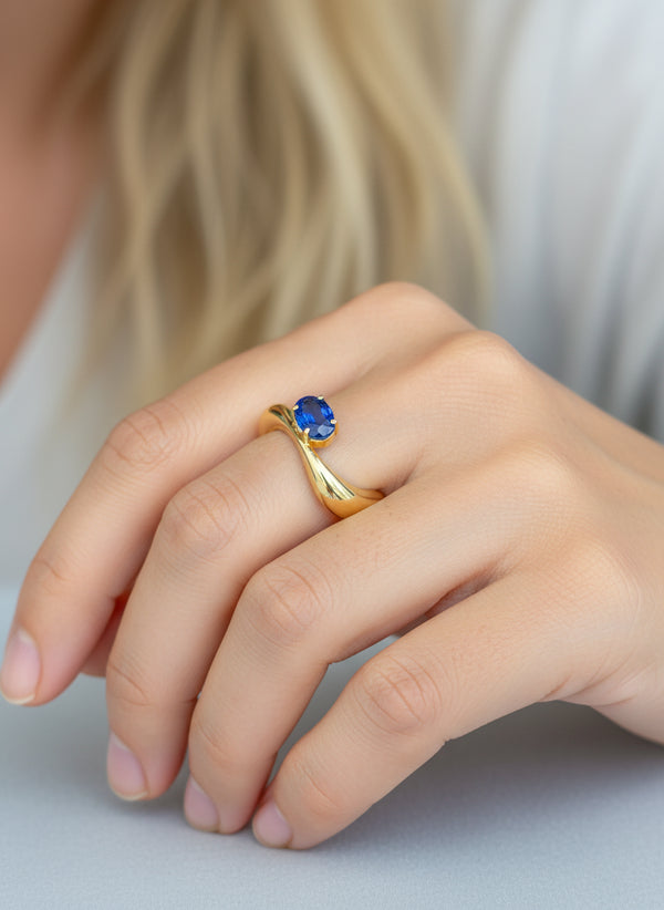 JPRG-3660/9248 Blue Sapphire Ring