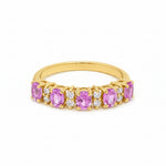 Pink Sapphire Diamond Ring