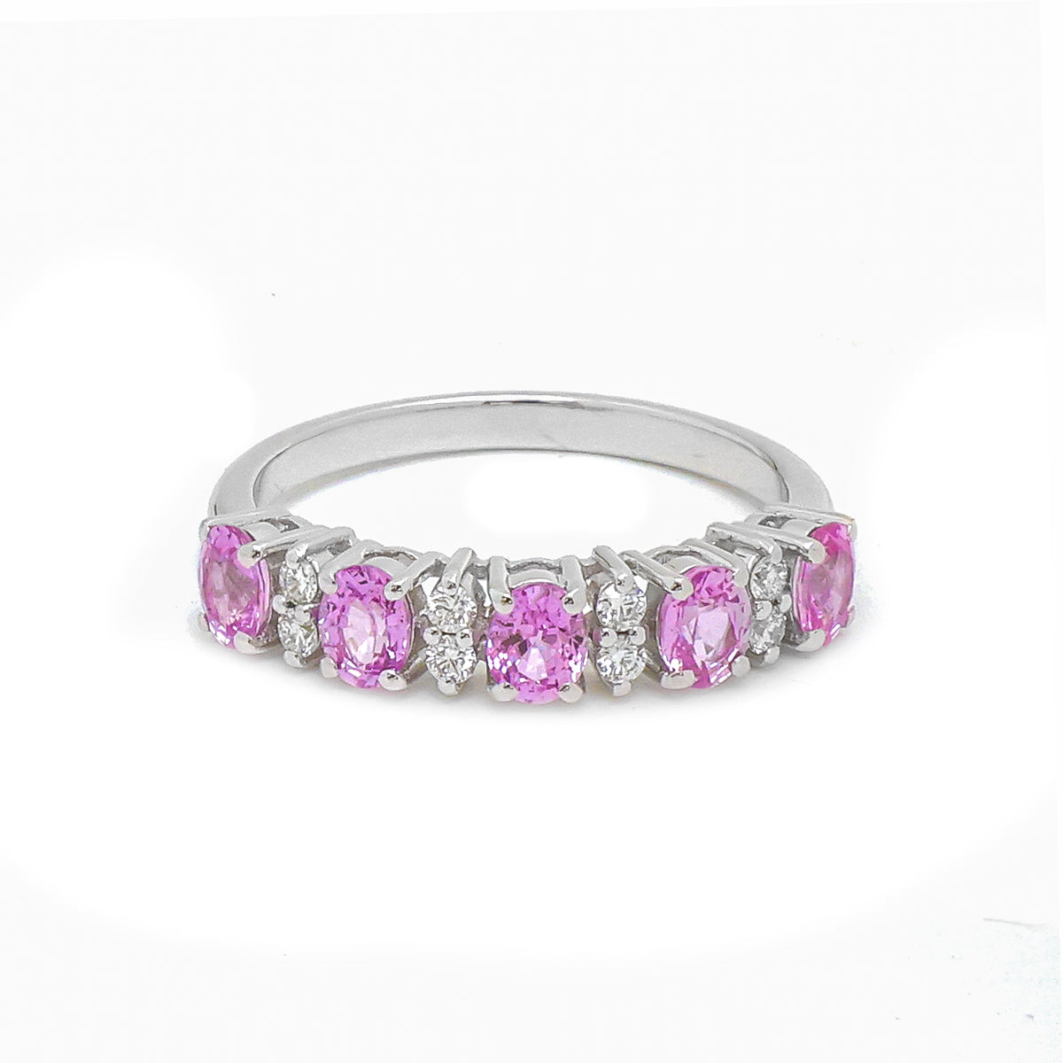 Pink Sapphire Diamond Ring