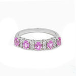 Pink Sapphire Diamond Ring