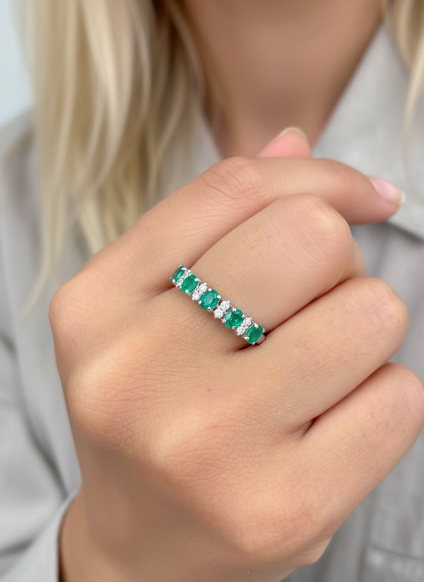 JPRG-3696/9284 Emerald Diamond Ring